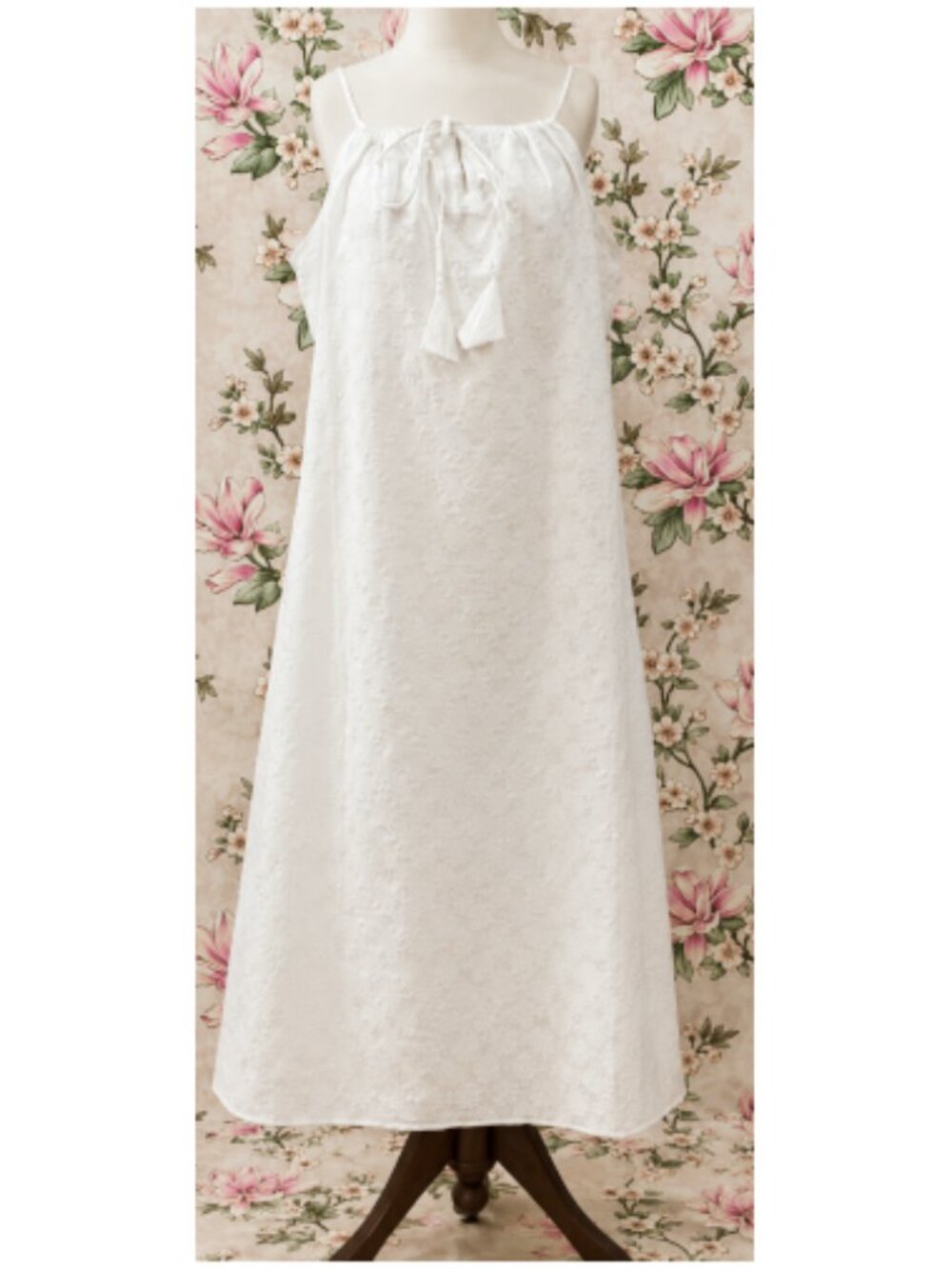 SoieRose White 100% Cotton Victorian Romantic Cottagecore Nightgown - SR-1292